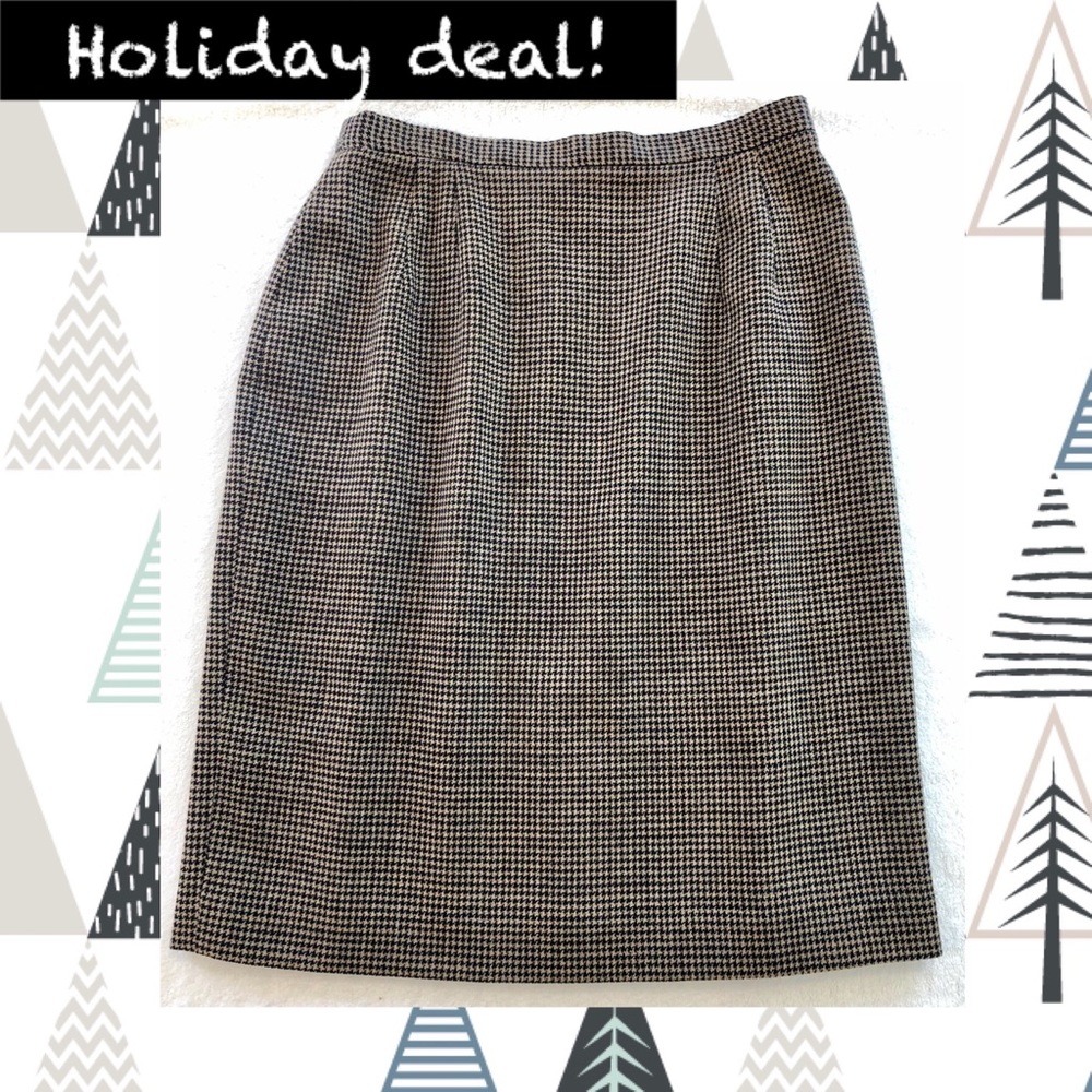 Talbots Preppy Houndstooth skirt